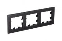 Рамка 3-постовая Systeme Electric AtlasDesign Nature, металл оникс ATN312303