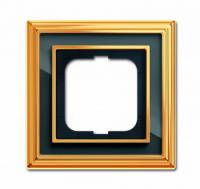 1 постовая рамка латунь полированная белая роспись ABB Династия 2CKA001754A4565