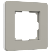 Рамка 1-постовая Werkel Split дымчатый-белый, soft-touch W0013067