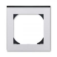 Рамка 1 постовая 55х55 ABB Levit серебро - дымчатый чёрный 2CHH015510A4070