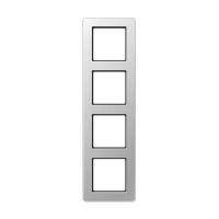 Рамка четырехместная алюминиевая AF584BFAL Jung A Flow