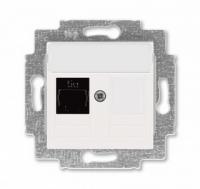 Интернет розетка rj45 5 категория ABB Levit жемчуг - ледяной 2CHH295117A6068