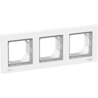 Рамка 3-постовая Atlas Design AQUA IP44 Schneider Electric, БЕЛЫЙ ATN440103