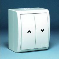 Выключатель жалюзи с электрической блокировкой Simon 15 Aqua 1594332-030