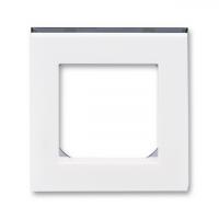 Рамка 1 постовая ABB Levit белый - дымчатый чёрный 2CHH015010A6062