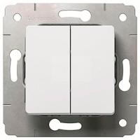 Выключатель двухклавишный 773658 Legrand Cariva цвет белый