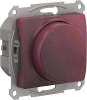 СВЕТОРЕГУЛЯТОР (диммер) Systeme Electric (Schneider Electric) Glossa поворотно-нажимной, LED, RC, 400Вт, мех., БАКЛАЖАНОВЫЙ