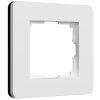 Рамка 1-постовая Werkel Split белый/черный, soft-touch W0013068