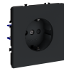 Розетка с заземлением с защитными шторками Voltum S70 пластик графит Soft touch 16А (VLS040207)