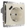 Розетка с заземлением, шторками и USB тип A+C слоновая кость Werkel  W1171703