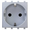 Розетка 220v c/з и шторками сталь DKC Avanti 4404002