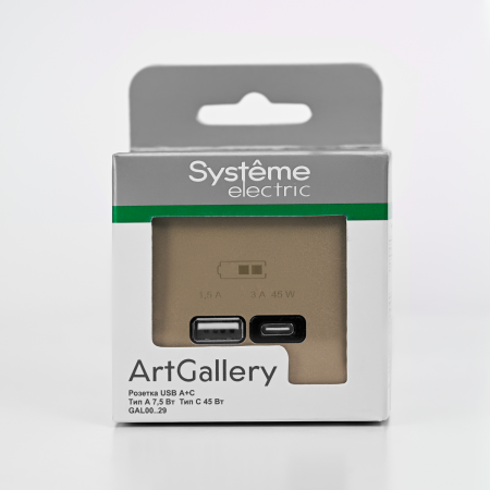 GAL000529 Systeme Electric Schneider Electric ArtGallery цвет шампань