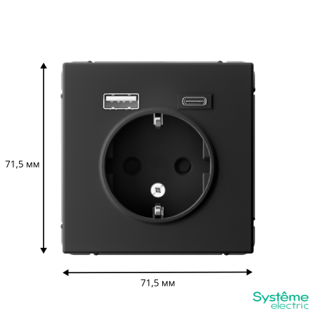 GAL001032 Systeme Electric Schneider Electric ArtGallery цвет карбон