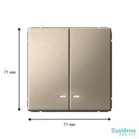 GAL000553 Systeme Electric Schneider Electric ArtGallery цвет шампань