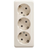 Розетка тройная с заземлением 16А Systeme Electric Etude, кремовый PA16-011K
