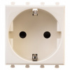 Розетка 220v c/з и шторками ванильная дымка DKC Avanti 4405002