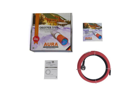 Саморегулируемый греющий кабель для обогрева снаружи трубы AURA FS 17 Вт/м - 3 м.