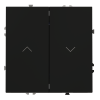 Выключатель для жалюзи 10А Voltum S70 черный матовый Soft touch пластик (VLS020708)