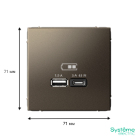 GAL000629 Systeme Electric Schneider Electric ArtGallery цвет мокко