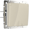 Розетка влагозащ. с зазем. с защит. крышкой и шторками слоновая кость Werkel Встраиваемые механизмы слоновая кость W1171203