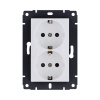 Розетка штепсельная SCHUKO двойная 16A/250 В, белый матовый Kollinger REA-032WM для Aspekt, Eleganz, Reflex
