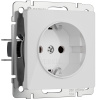 Розетка с заземлением Werkel акрил белый винтовая клемма (W1171041)