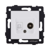 Розетка двойная TV (мама) + RJ45 Cat.6, белый матовый Kollinger REA-021WM для Aspekt, Eleganz, Reflex