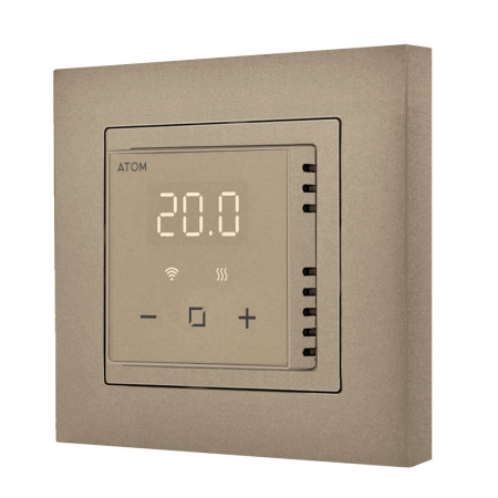 Терморегулятор программируемый ATOM Delta с Wi-Fi шампань 16А CN2682
