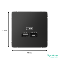 GAL001429 Systeme Electric Schneider Electric ArtGallery цвет базальт