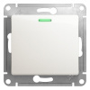 Выключатель 1-клавишный с подсветкой схема 1а 10АХ Systeme Electric Glossa, перламутр GSL000613