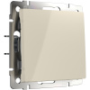 Выключатель одноклавишный проходной слоновая кость Werkel Встраиваемые механизмы слоновая кость W1112003