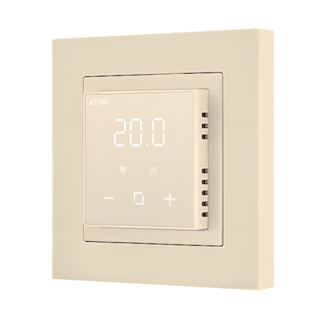 Терморегулятор программируемый ATOM Delta с Wi-Fi слоновая кость 16А CN2680