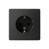 Розетка с заземлением со шторками Systeme Electric ArtGallery, 16А, БАЗАЛЬТ  GAL001445