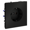 Розетка с заземлением Voltum S70 пластик черный Soft touch 16А (VLS040108)