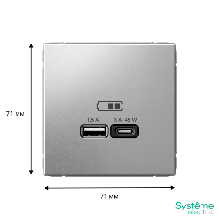 GAL000329 Systeme Electric Schneider Electric ArtGallery цвет алюминий