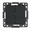 Выключатель проходной 2-клав. винт. черный EKF EZV10-027-20