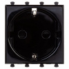 Розетка 220v c/з и шторками черная DKC Avanti 4402002