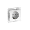 Розетка Systeme Electric Glossa с заземлением со шторками, 16А, механизм, быстрозажим. клем., БЕЛЫЙ GSL000145S