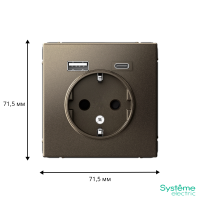 GAL000632 Systeme Electric Schneider Electric ArtGallery цвет мокко