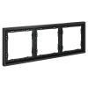 Рамка пластиковая на 3 поста Voltum S70 пластик графит Soft touch (VLS100307)