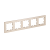 Рамка 5-постовая универсальная Systeme Electric AtlasDesign, БЕЖЕВЫЙ ATN000205
