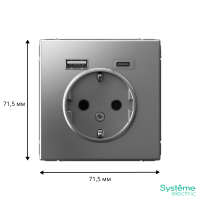 GAL000932 Systeme Electric Schneider Electric ArtGallery цвет сталь