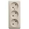 Розетка тройная без заземления 16А Systeme Electric Etude, кремовый PA16-009K
