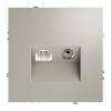 Розетка телевизионная TV+RJ45 кат. 6 Voltum S70 кашемир Soft touch пластик (VLS060703)