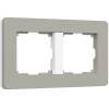 Рамка 2-постовая Werkel Split дымчатый-белый, soft-touch W0023067