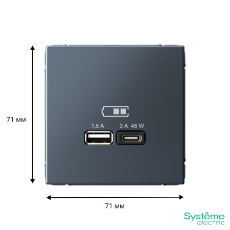 GAL000729 Systeme Electric Schneider Electric ArtGallery цвет грифель