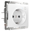 Умная  встраиваемая розетка с заземлением с защитными шторками Werkel Встраиваемые механизмы белые W1171601