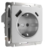 Розетка с заземлением, шторками и USB тип A+C серебряный матовый Werkel Встраиваемые механизмы серебряный матовый W1171765