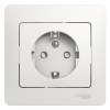 Розетка Systeme Electric Glossa с заземлением со шторками, 16А, в сборе, БЕЛЫЙ GSL000144