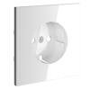 Накладка для розетки с заземлением Voltum S70 пластик белая глянцевая (VLS000601)